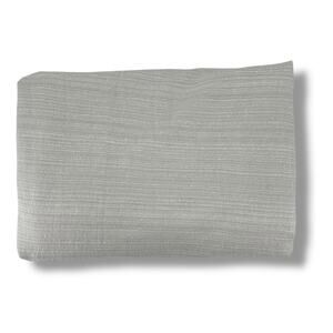 Restoration Hardware Striated Cotton Linen Duvet Cover King Size Mist Gray
